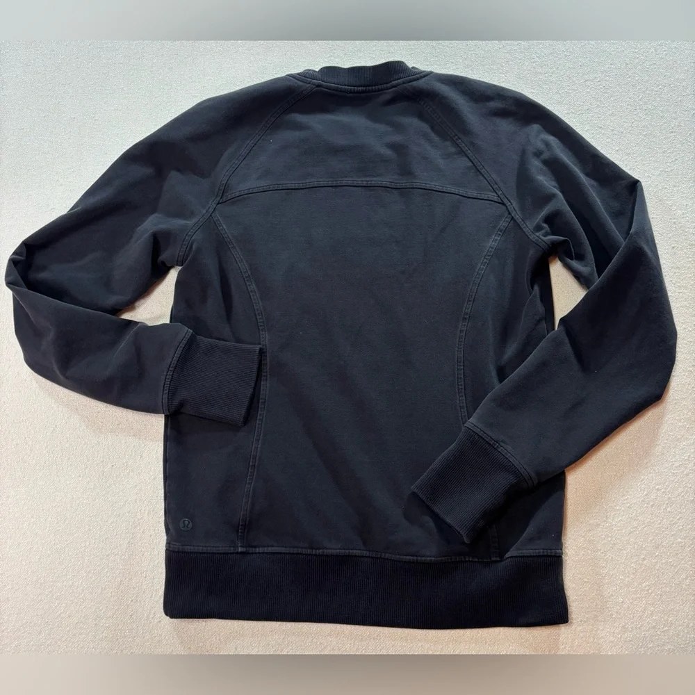 Lululemon Scuba Crewneck Sweatshirt Black Size 6 Pullover Athleisure - Picture 2 of 6